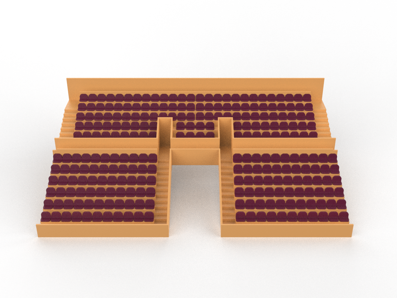 254 ROUNDED SEATS FOR A TWO TIER VINTAGE SUBBUTEO GRANDSTAND (TUNNEL VERSION)