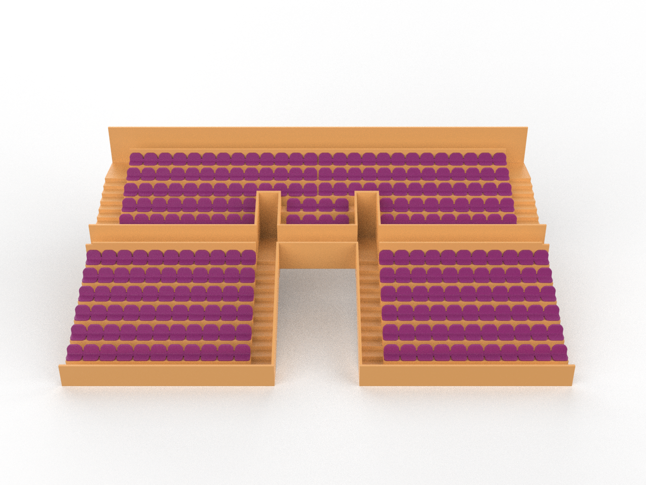 254 ROUNDED SEATS FOR A TWO TIER VINTAGE SUBBUTEO GRANDSTAND (TUNNEL VERSION)