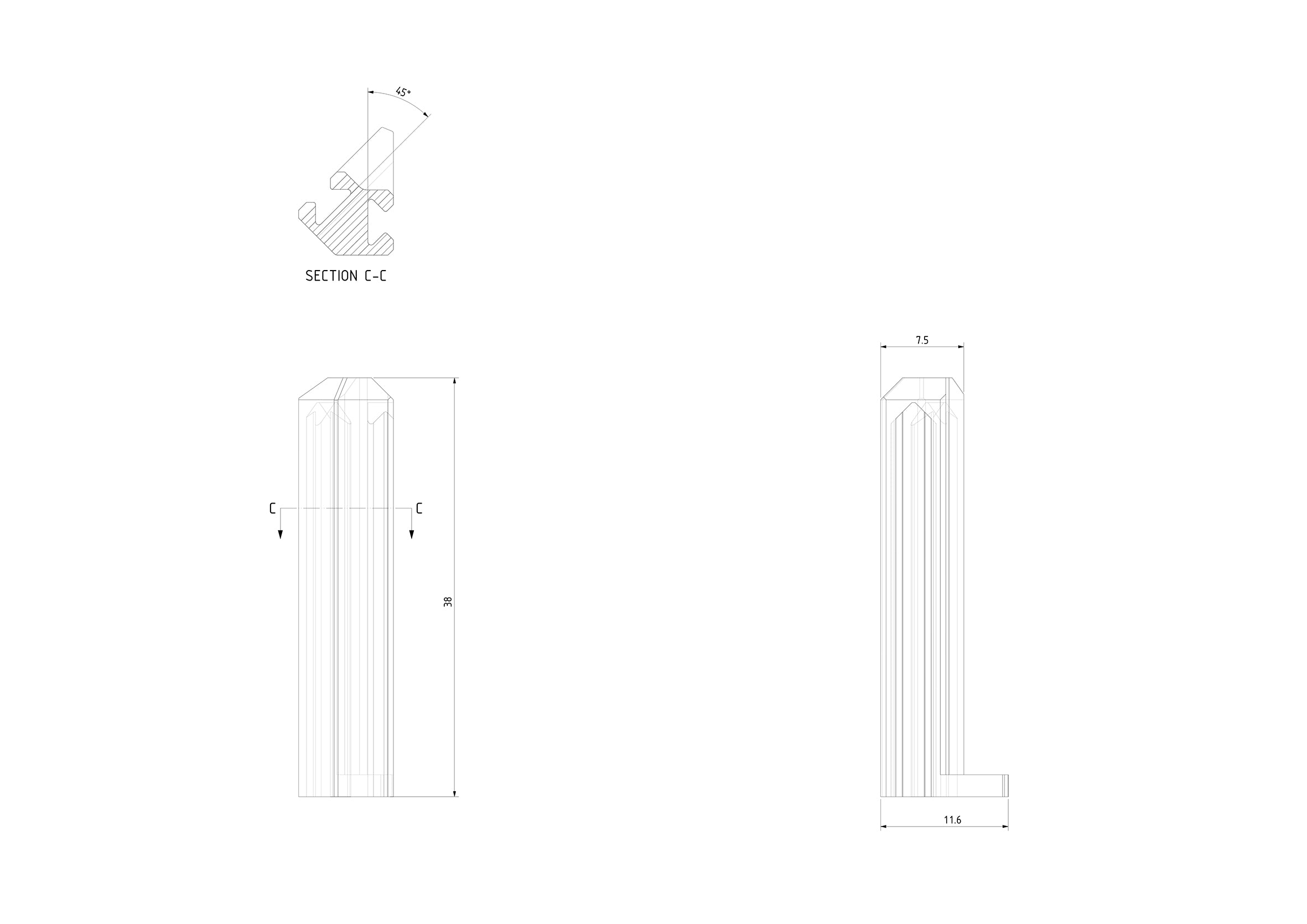 Corner piece 45 degrees Ultimate Fencing