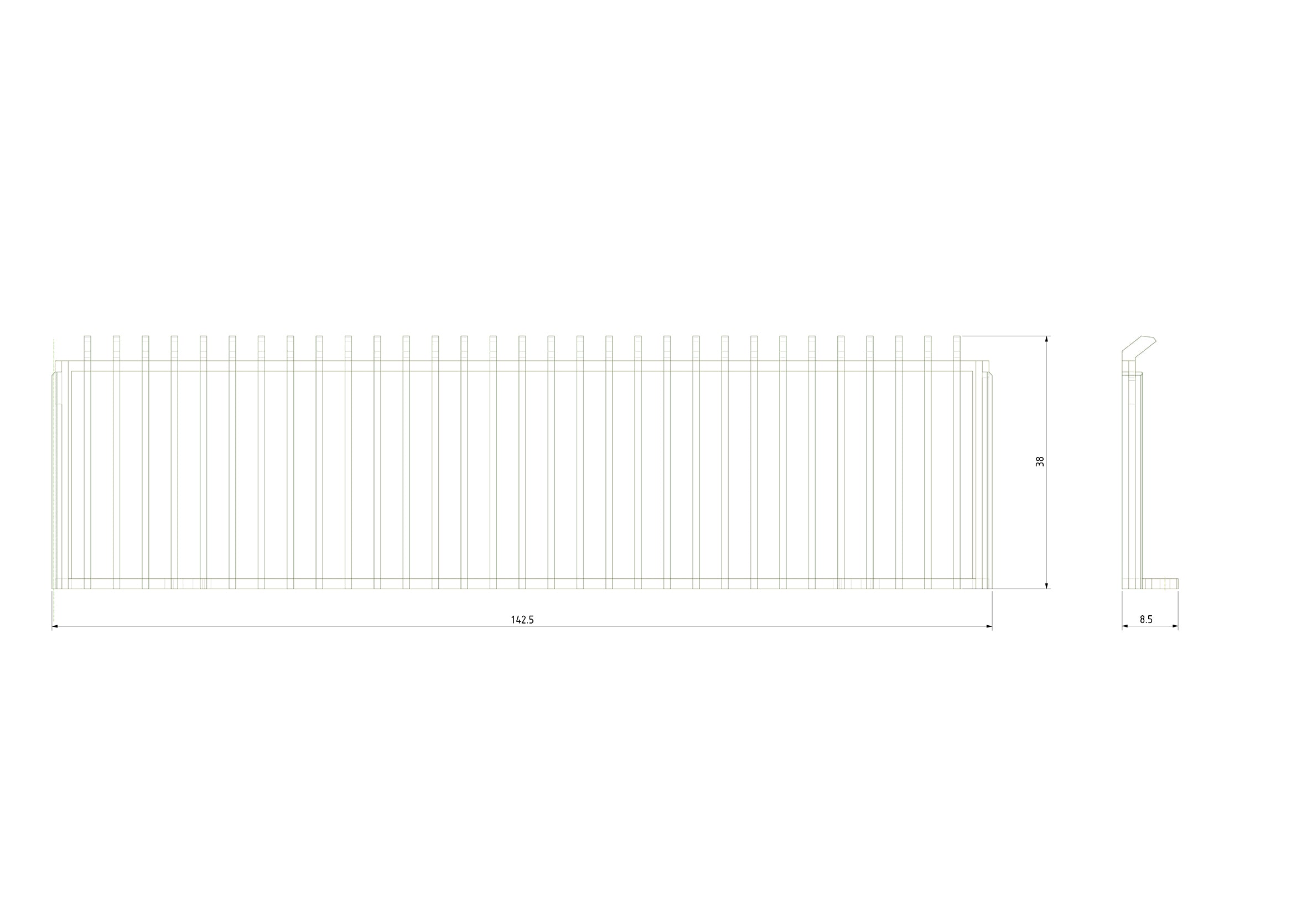 Fence L=142.5mm Ultimate Fencing