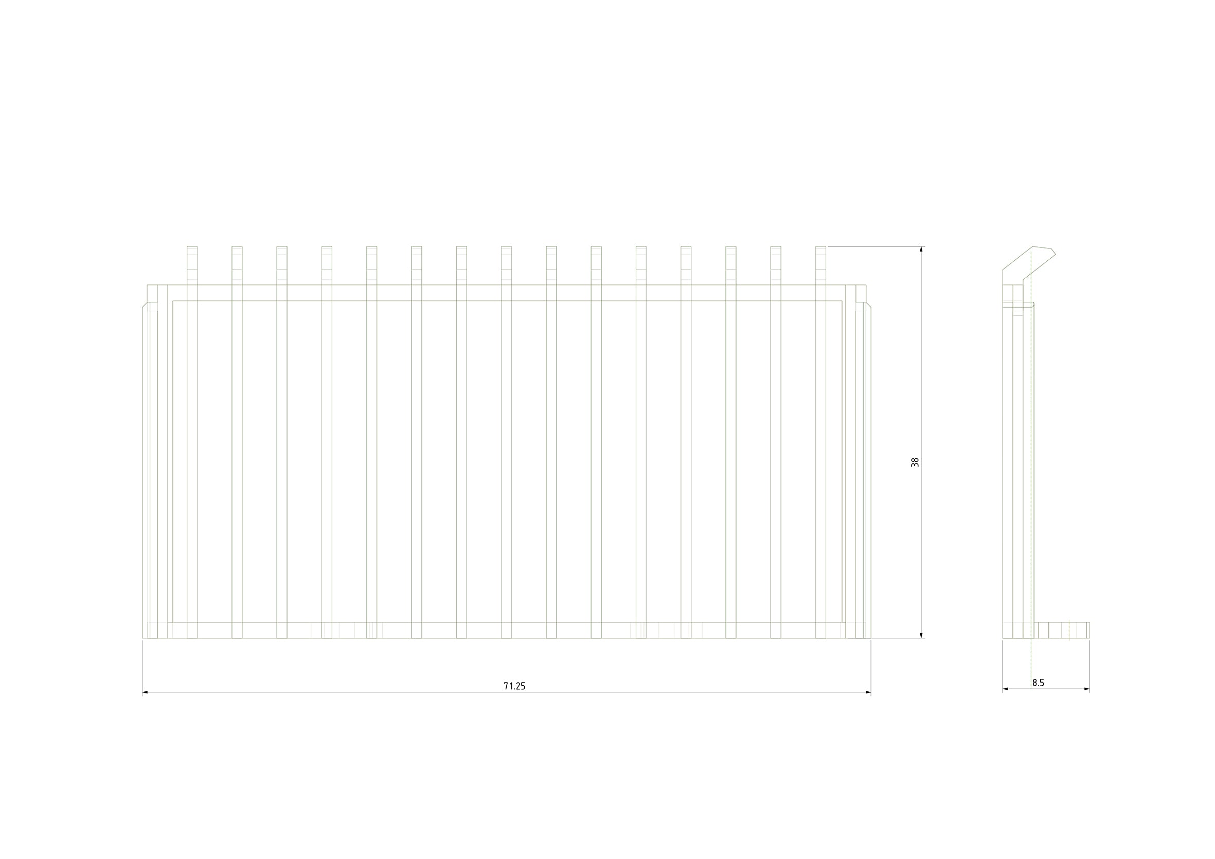 Fence L=71.25 mm Ultimate Fencing