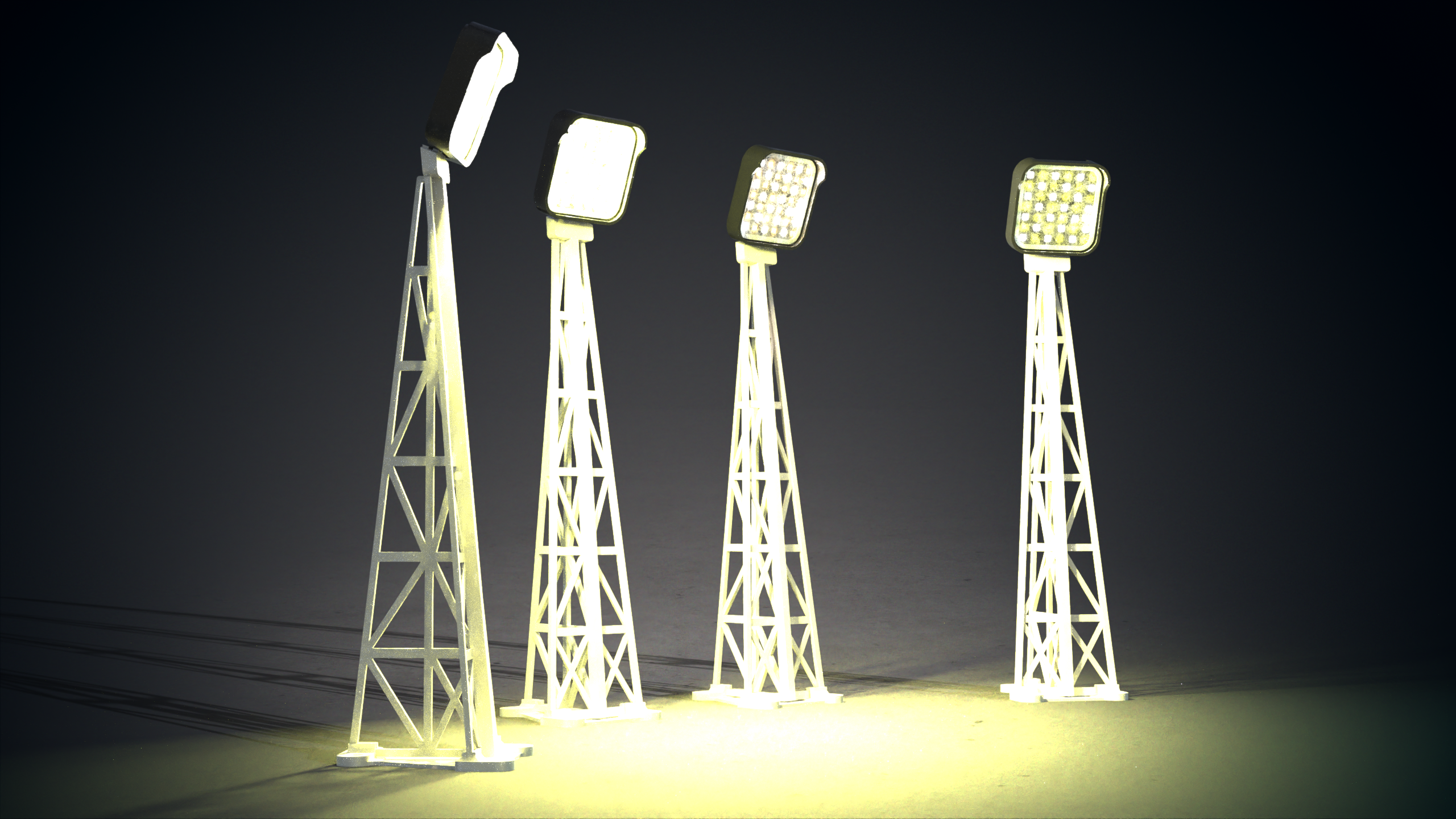 Set of four  FX-42 FLOODLIGHTS POWERED BY 42 LEDS