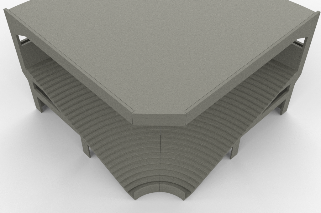 Grand One Tier Corner Grandstand Roof edition Ref 11