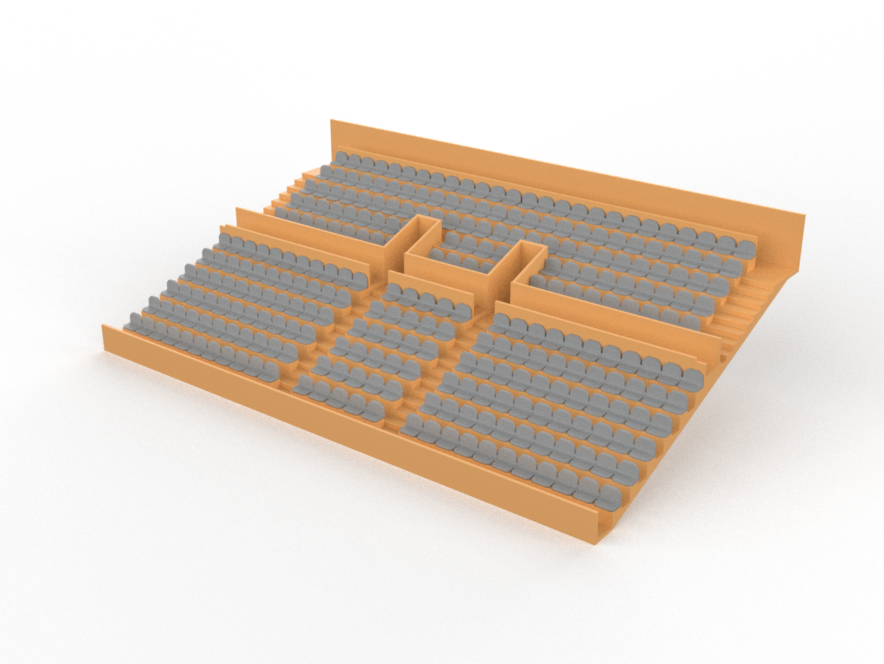 284 ROUNDED SEATS FOR A TWO TIER VINTAGE SUBBUTEO GRANDSTAND (REF C141 / C142)