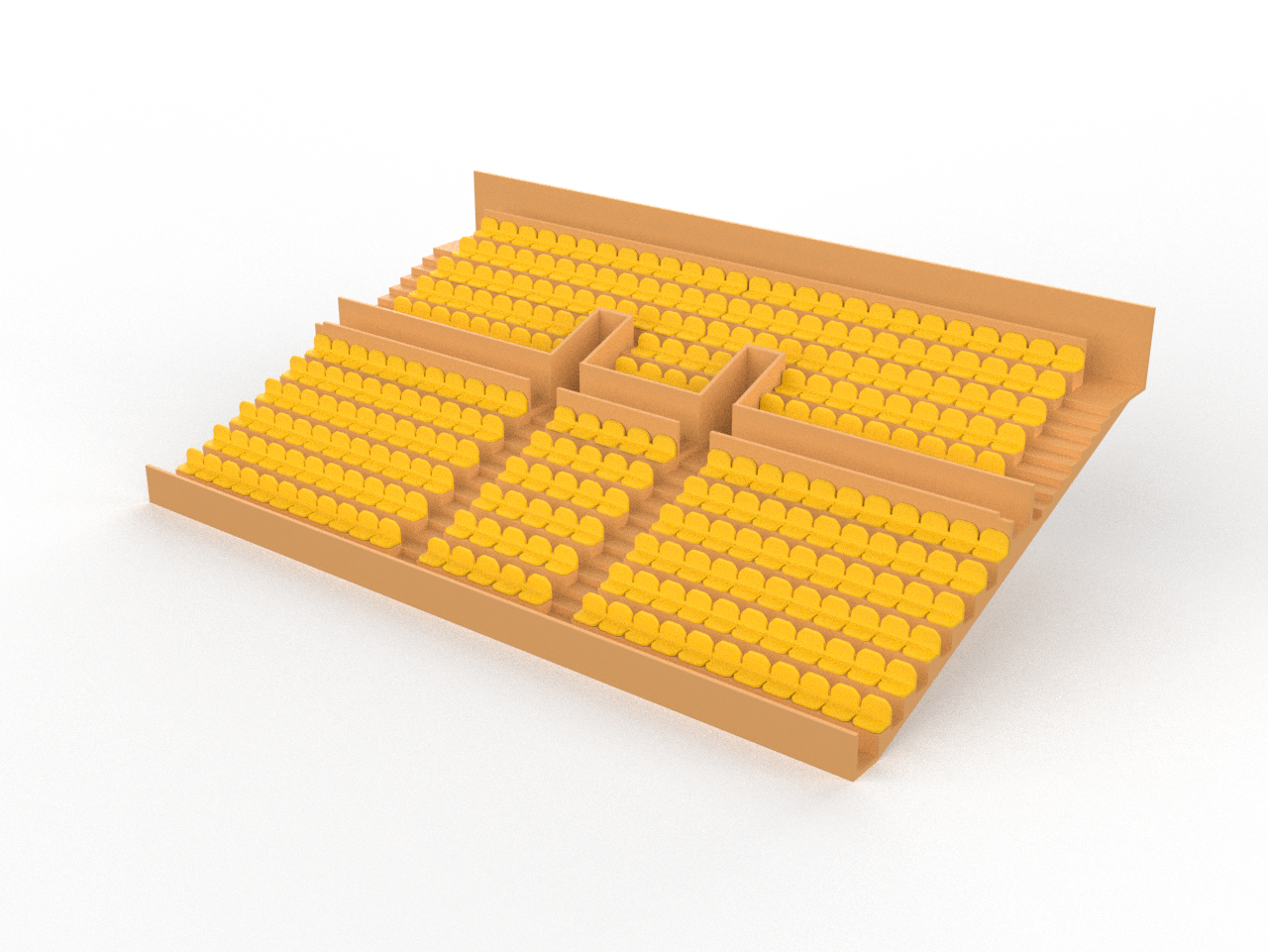 284 ROUNDED SEATS FOR A TWO TIER VINTAGE SUBBUTEO GRANDSTAND (REF C141 / C142)