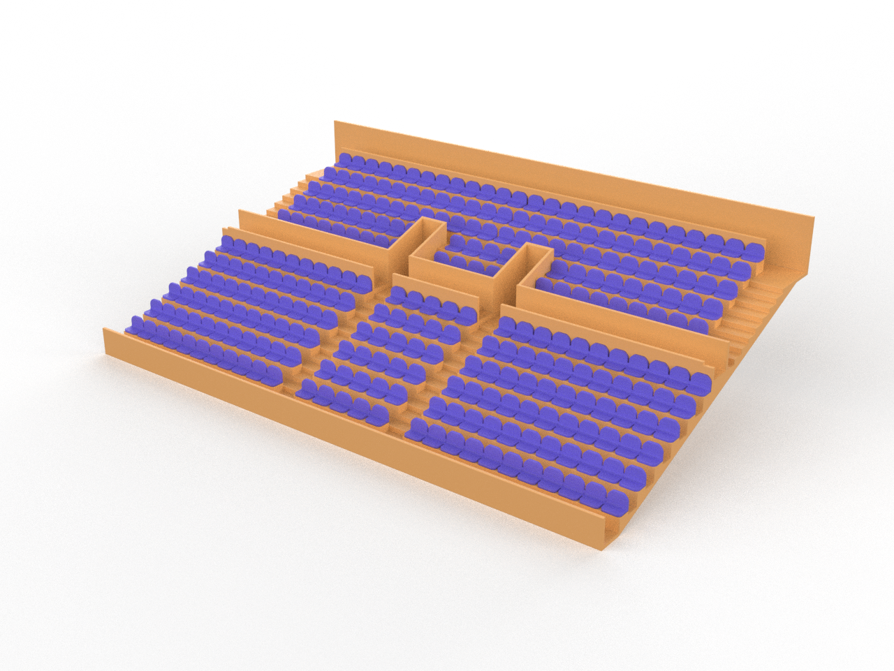 284 ROUNDED SEATS FOR A TWO TIER VINTAGE SUBBUTEO GRANDSTAND (REF C141 / C142)