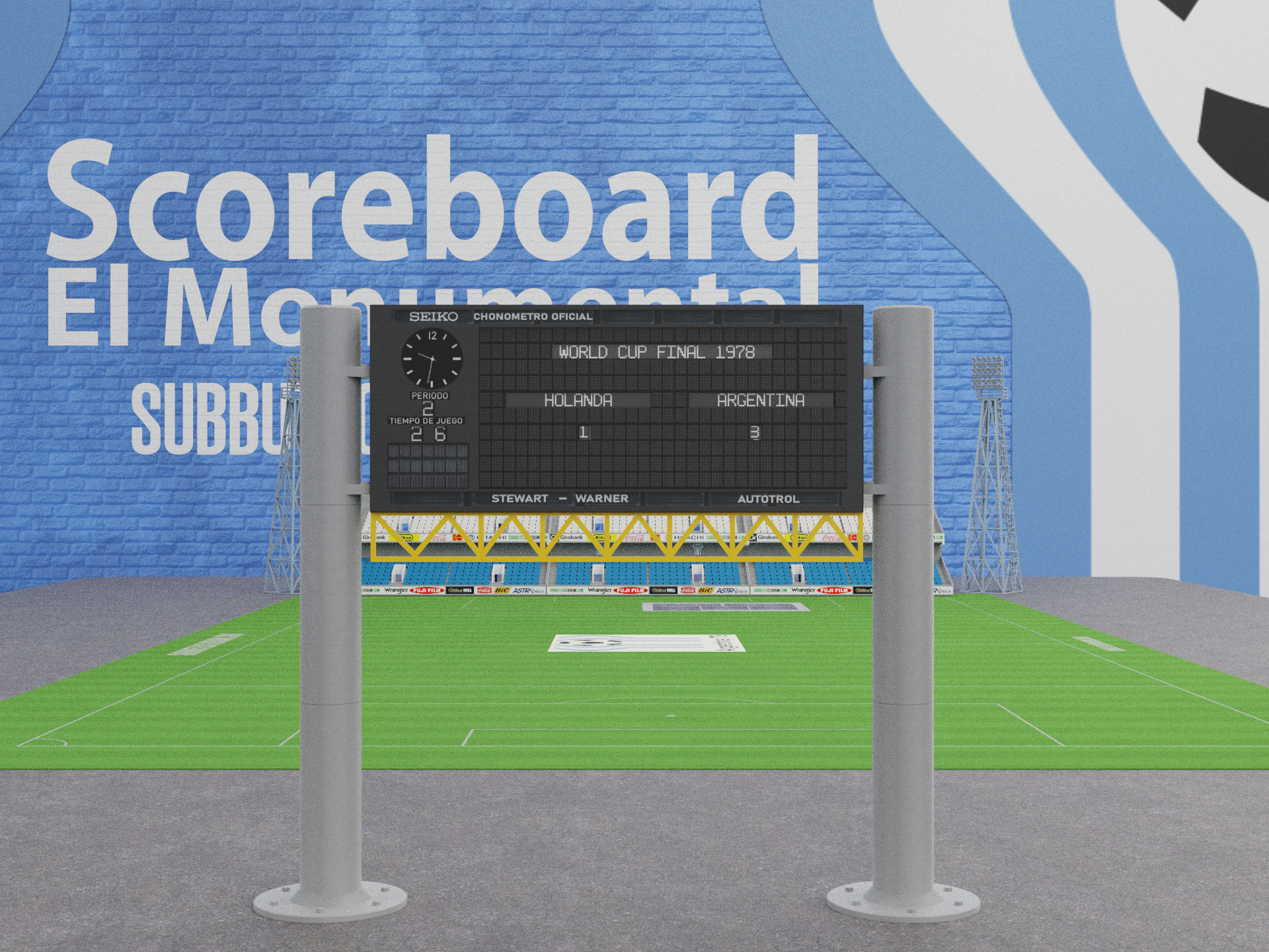El Monumental scoreboard
