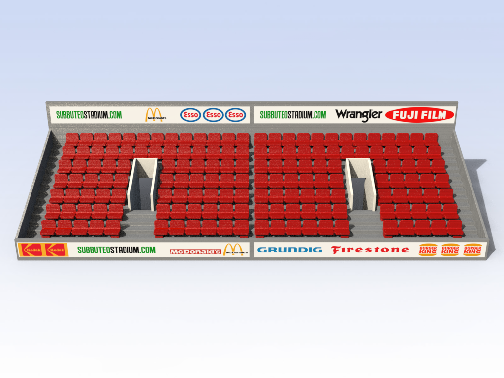162 Seats for the Subbuteostadium Terrace T3®