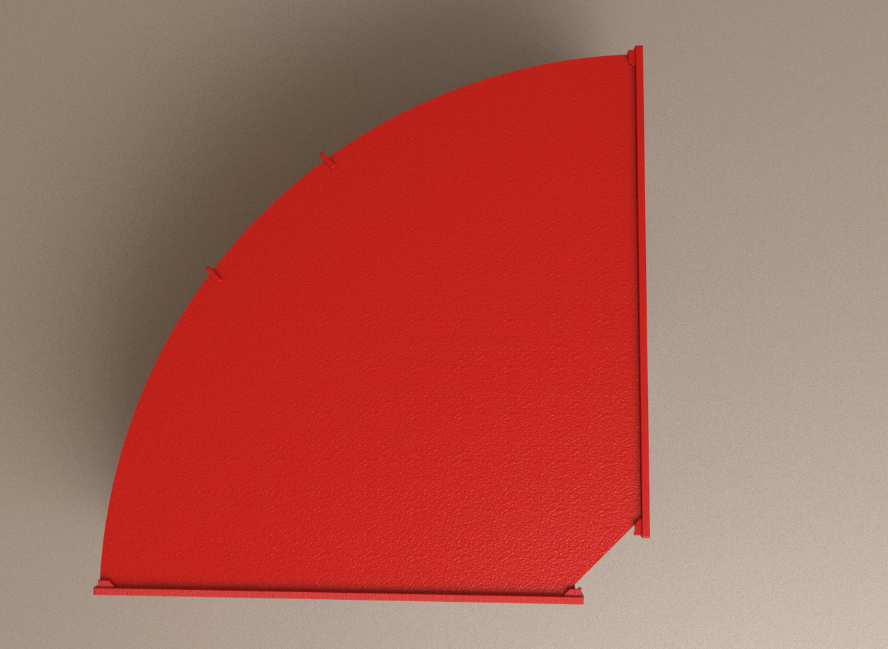 Straight roof construction for Subbuteo corner stand C143 and 61218