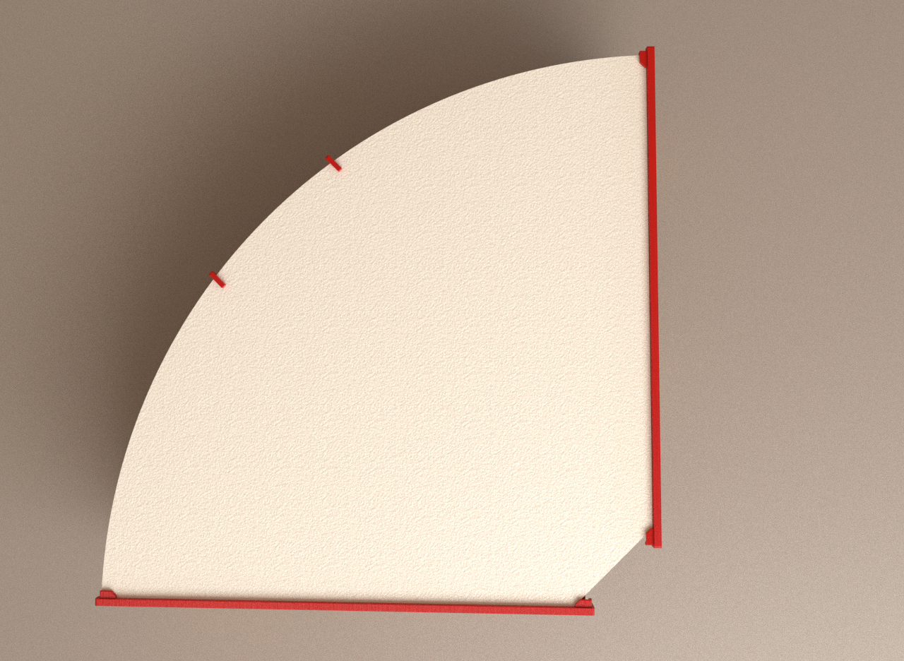 Straight roof construction for Subbuteo corner stand C143 and 61218
