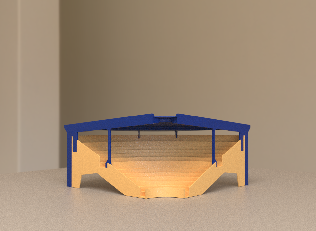 Straight roof construction for Subbuteo corner stand C143 and 61218