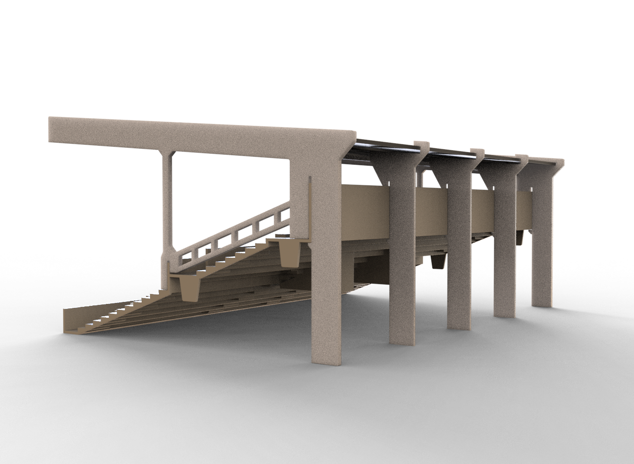 Straight roof construction for Subbuteo 61217 terrace