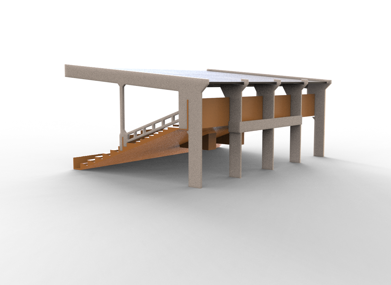 Straight roof construction for Subbuteo C142 terrace