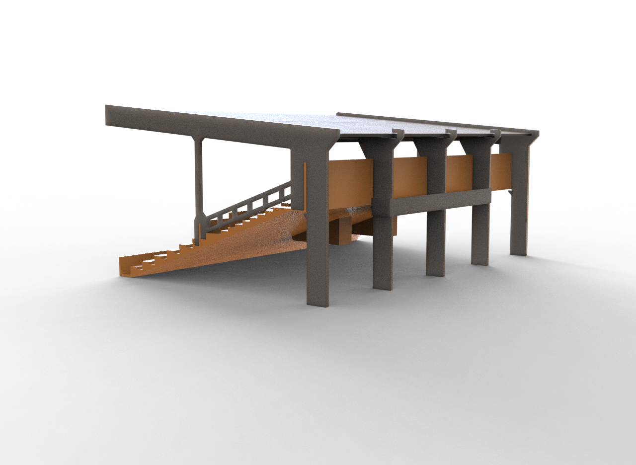 Straight roof construction for Subbuteo C142 terrace