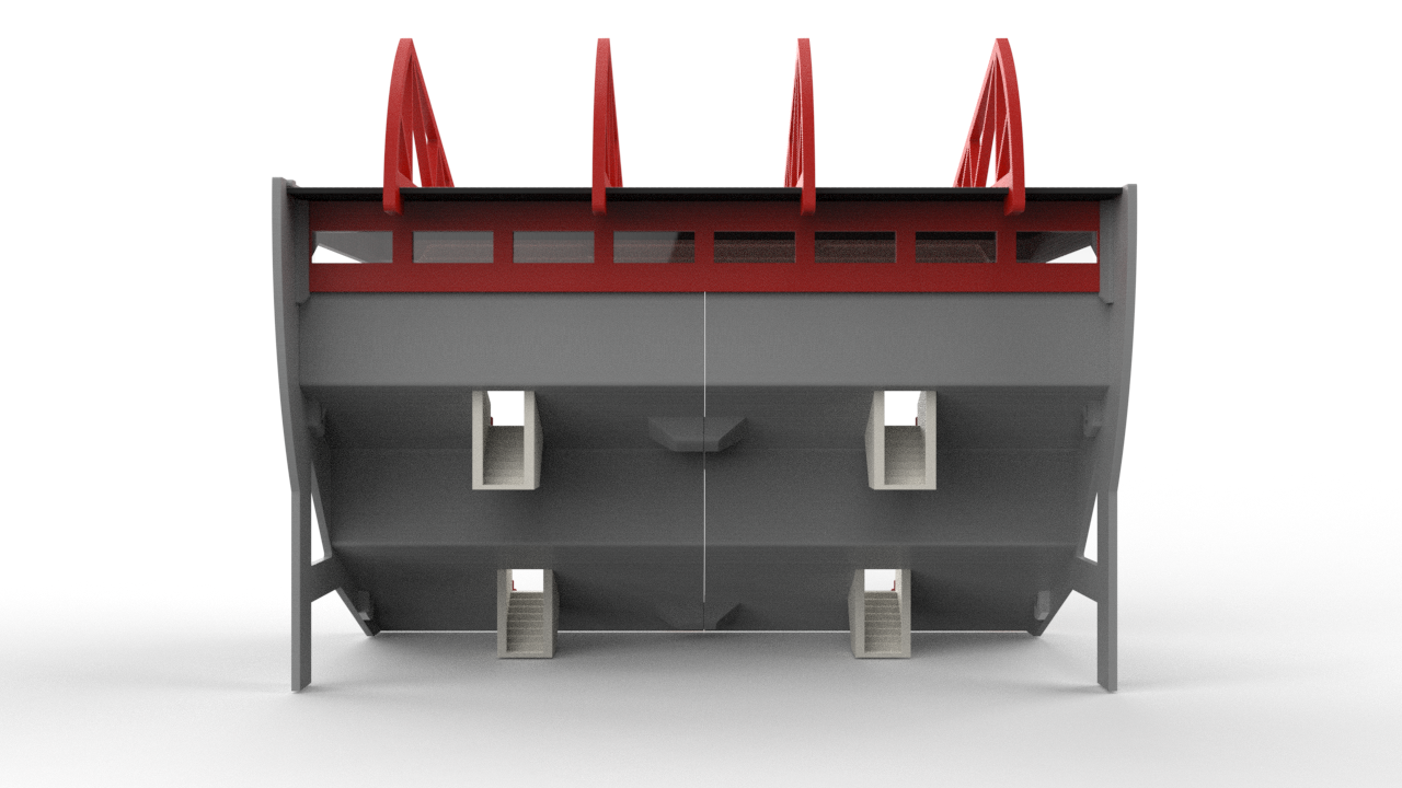 The APEX Grandstand Back windows facade