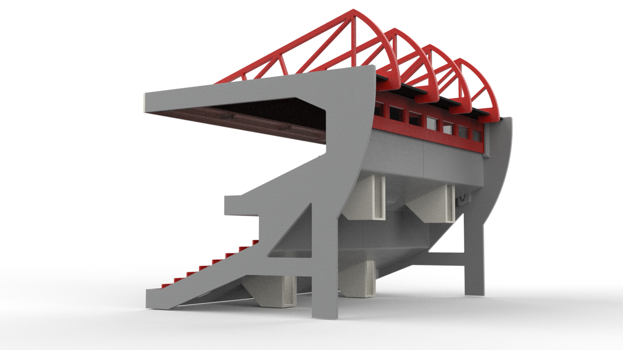 The APEX Grandstand Back windows facade