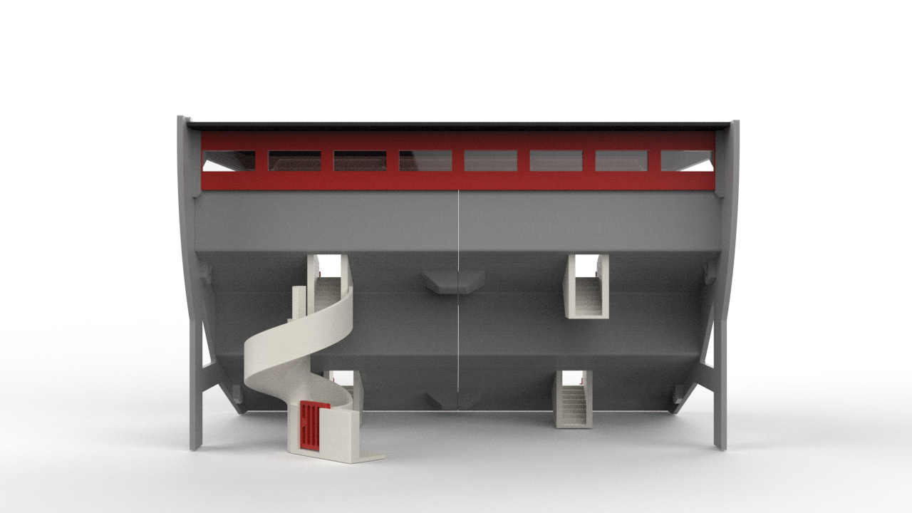 The APEX Grandstand Spiral stairs