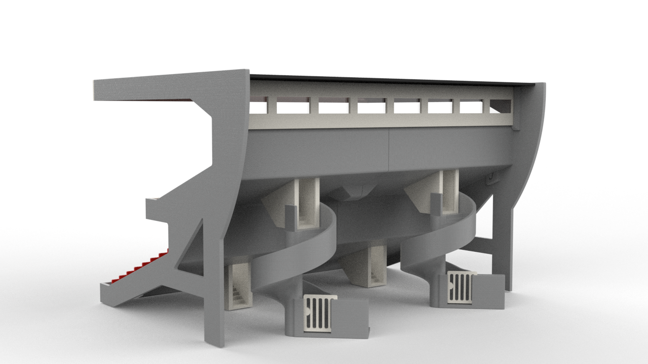 The APEX Grandstand Spiral stairs