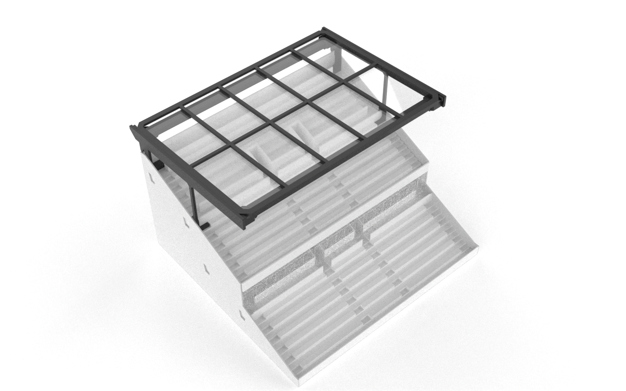 Transparent roof construction for Subbuteo 61216 Grandstand