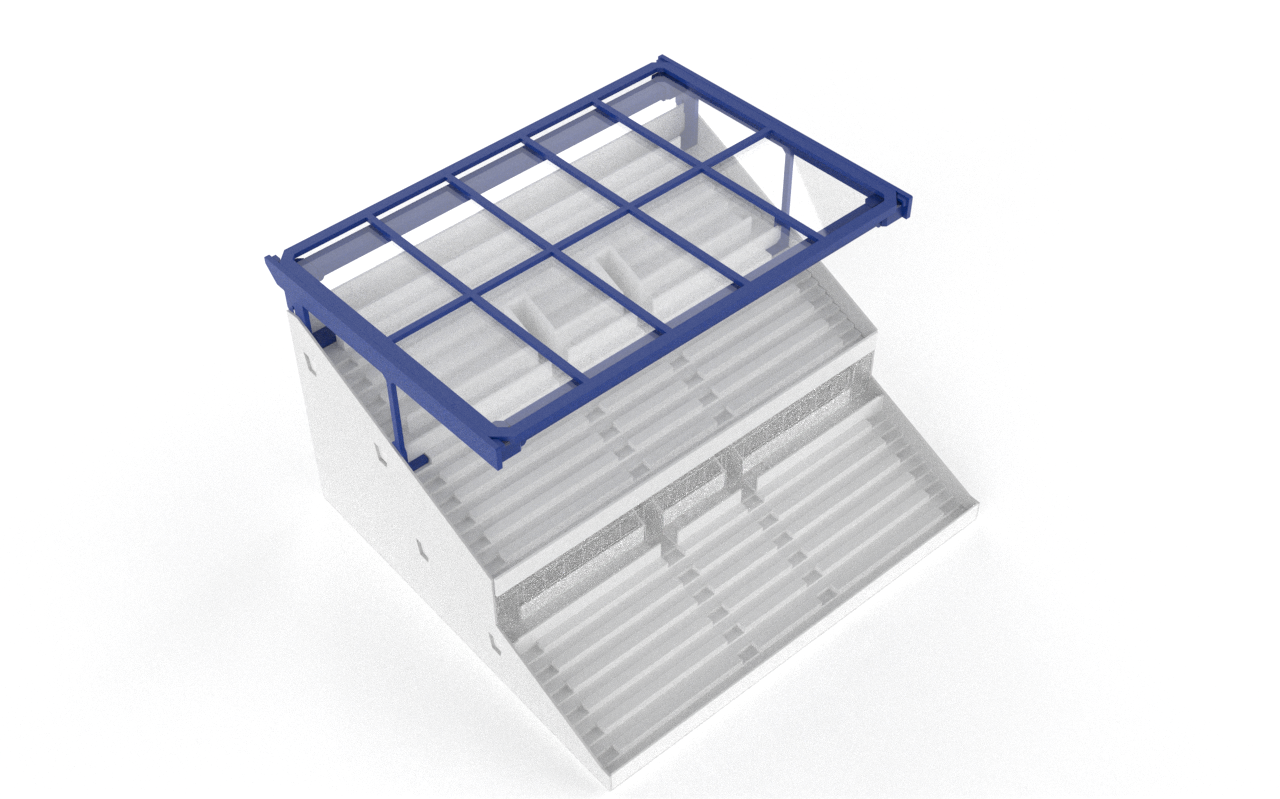 Transparent roof construction for Subbuteo 61216 Grandstand
