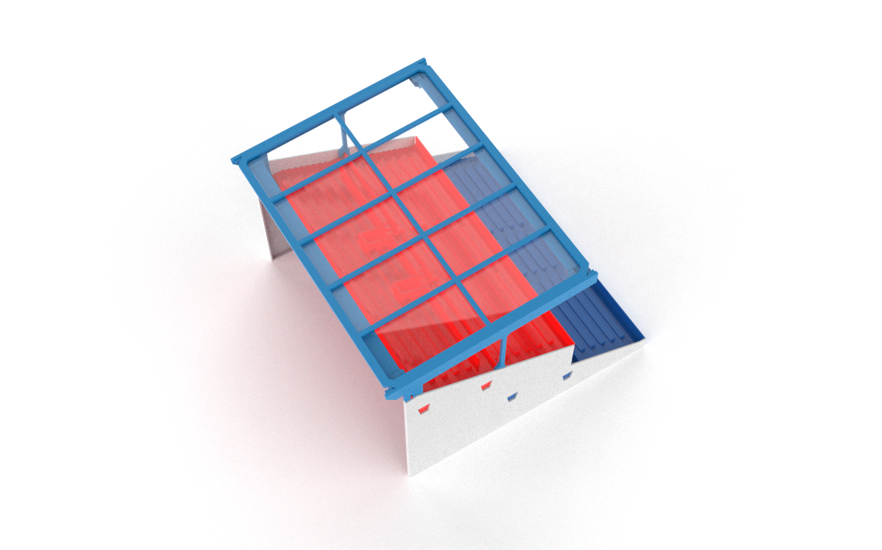 Transparent roof construction for Subbuteo 61216 Grandstand