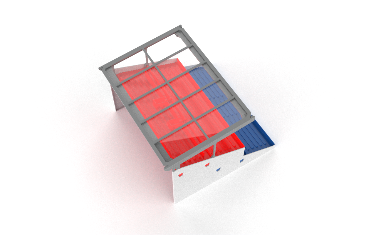 Transparent roof construction for Subbuteo 61216 Grandstand