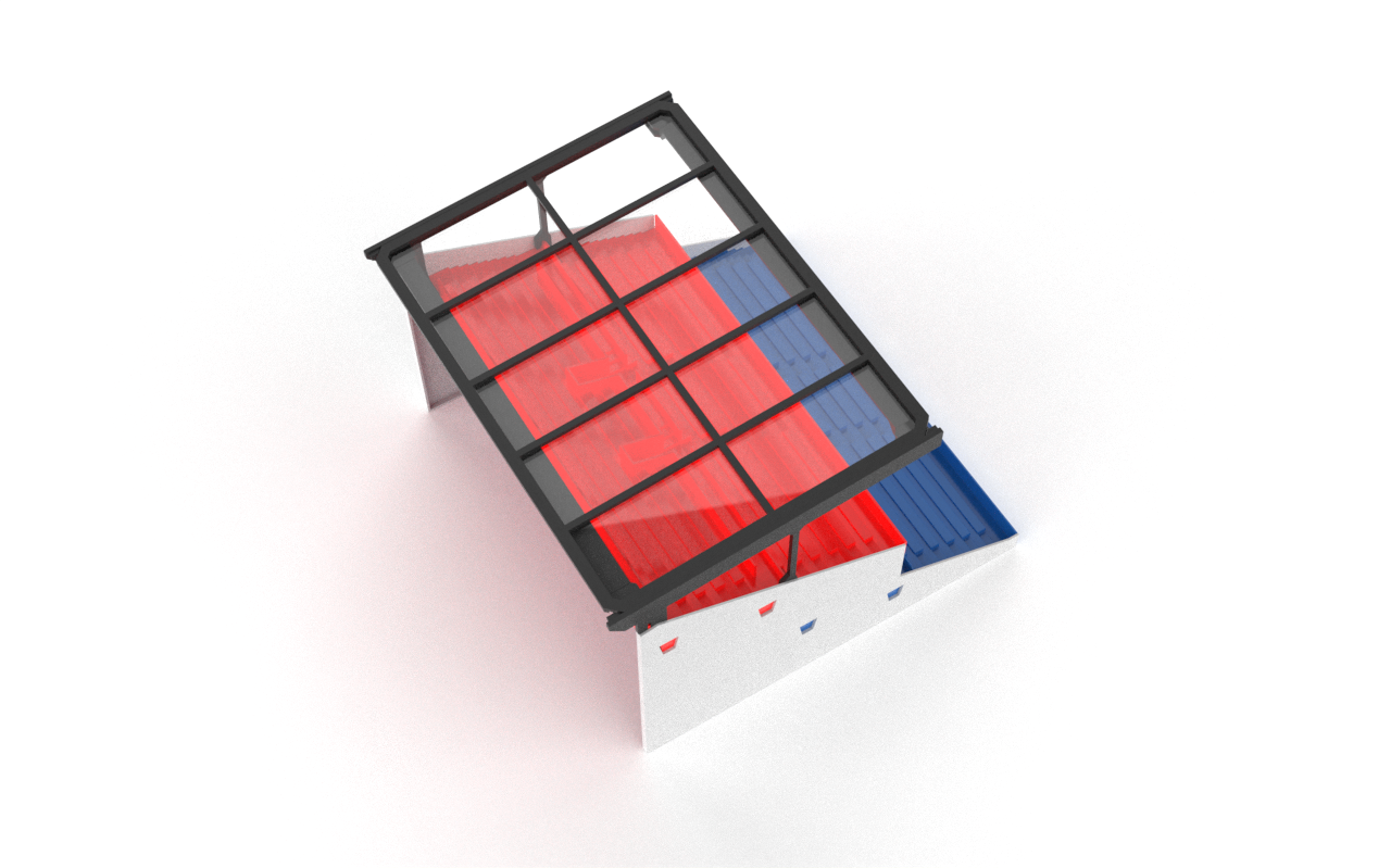 Transparent roof construction for Subbuteo 61216 Grandstand