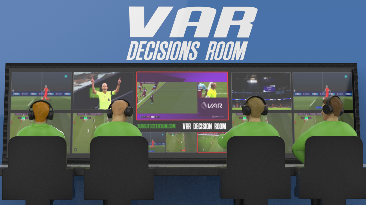 Miniature VAR Referees – Hand-Painted Subbuteo Accessory (Set of 4)