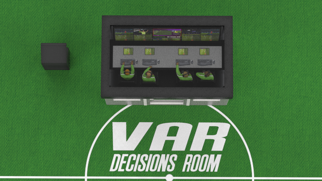 Miniature VAR Referees – Hand-Painted Subbuteo Accessory (Set of 4)