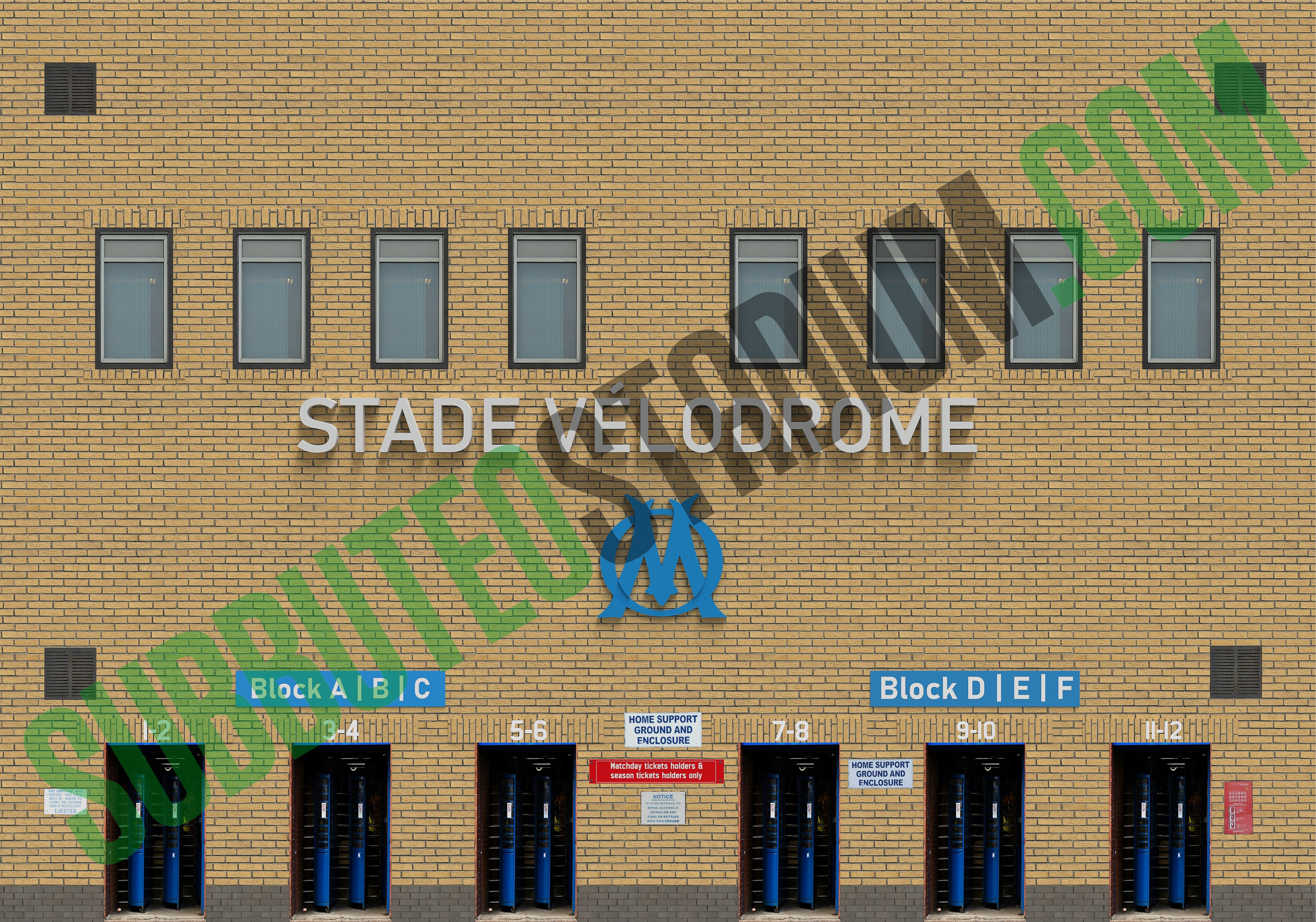 High detail Stade Vélodrome Marseille Facades for Zeugo Stand