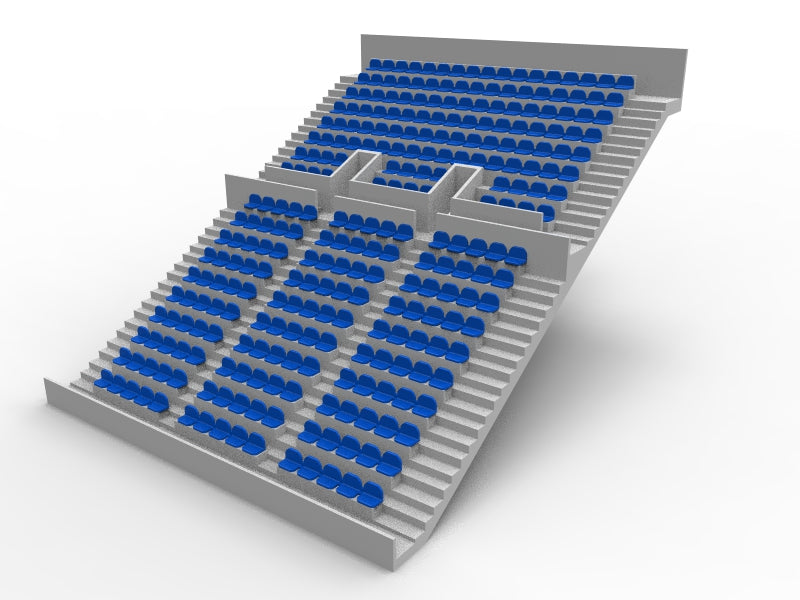 276 ROUNDED SEATS FOR A TWO TIER ZEUGO GRANDSTAND