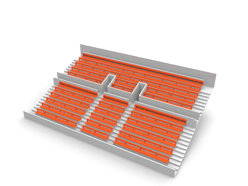 27 BENCHES FOR A TWO TIER NEW STYLE SUBBUTEO GRANDSTAND (REF 27 BENCHES FOR A TWO TIER NEW STYLE SUBBUTEO GRANDSTAND (REF