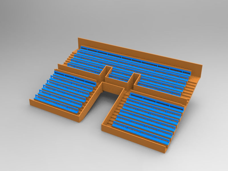 21 BENCHES FOR A TWO TIER VINTAGE SUBBUTEO GRANDSTAND TUNNEL VERSION