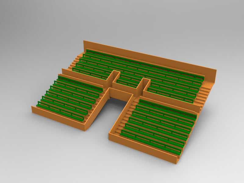 21 BENCHES FOR A TWO TIER VINTAGE SUBBUTEO GRANDSTAND TUNNEL VERSION