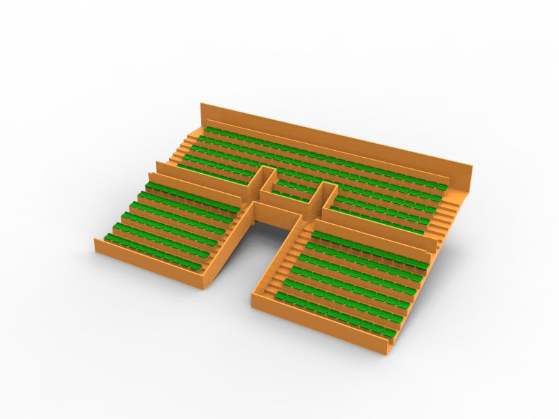 254 ECONOMY SEATS FOR A TWO TIER VINTAGE SUBBUTEO GRANDSTAND (TUNNEL VERSION)
